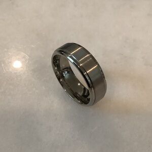 King Will Men's Classic Silver Tungsten Wedding Band, Brand New